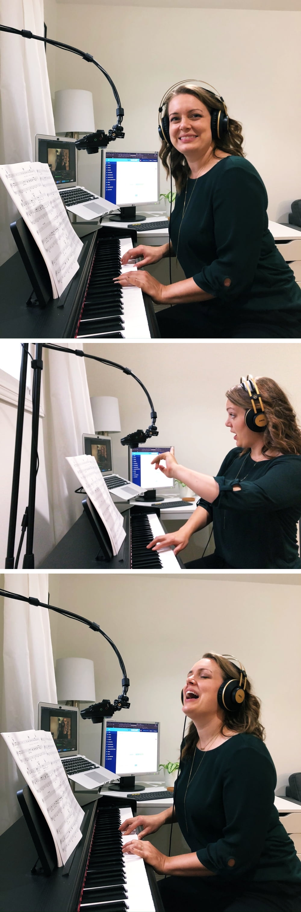 Suzanne Schaafsma online voice teacher online lessons collage